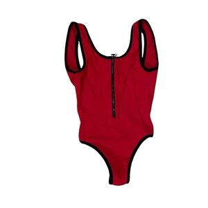 REVOLVE X Ren XS Red Zip Swimsuit